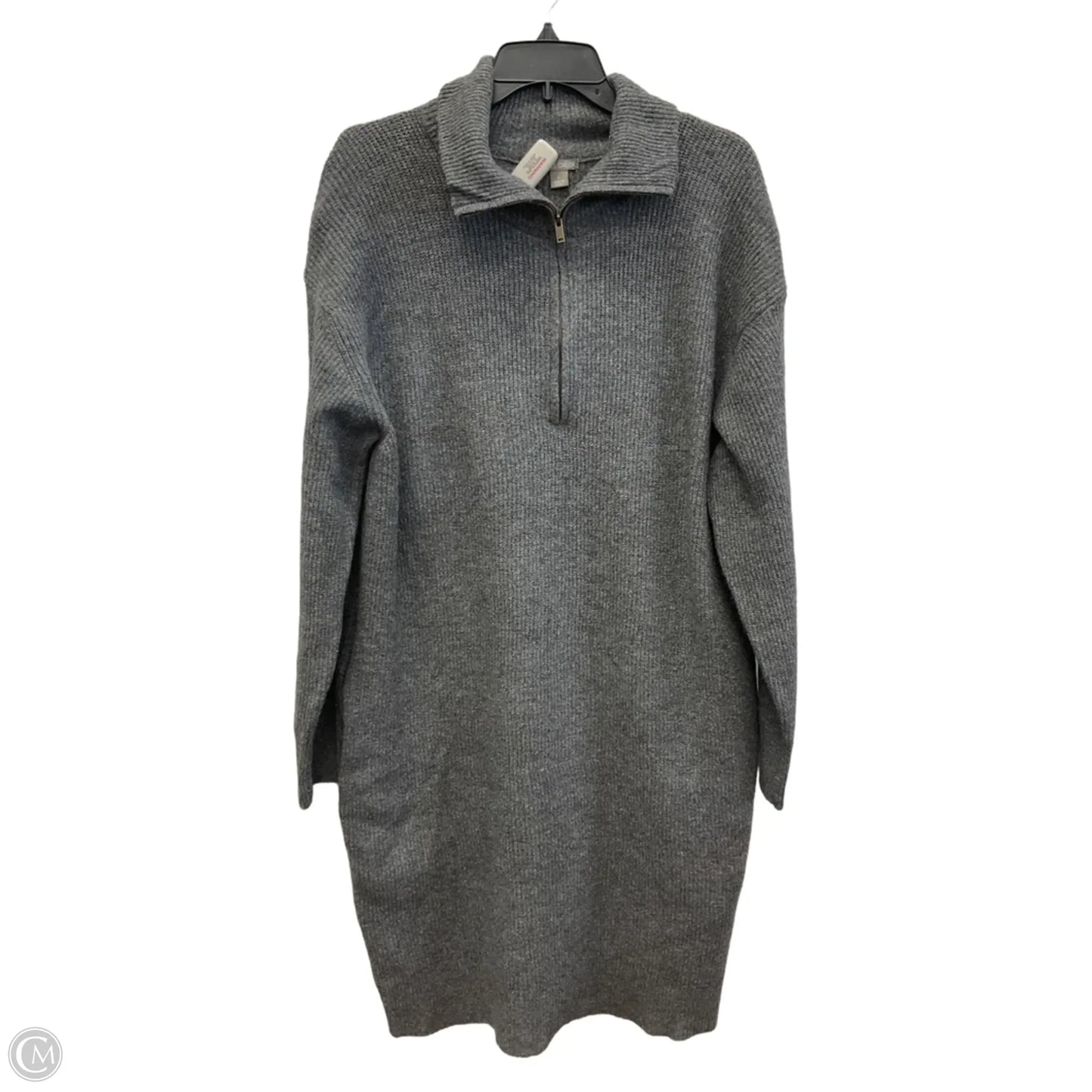 Dress Sweater By Falls Creek In Grey, Size: L