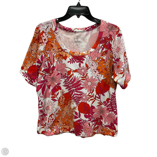 Top Short Sleeve Basic By Talbots In Pink, Size: 1x