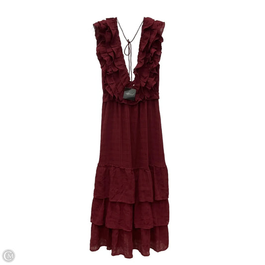 Dress Casual Maxi By Cme In Maroon, Size: M