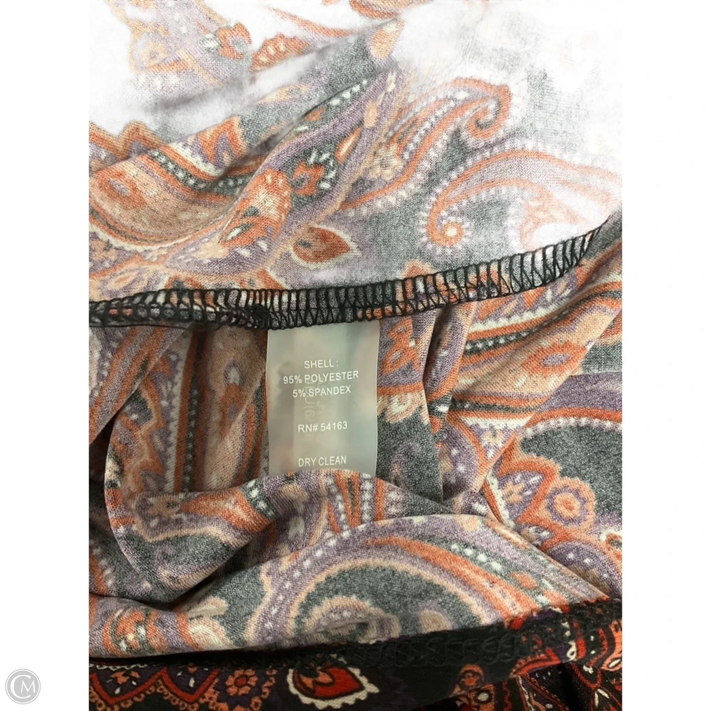 Dress Work By Tommy Hilfiger In Paisley Print, Size: L