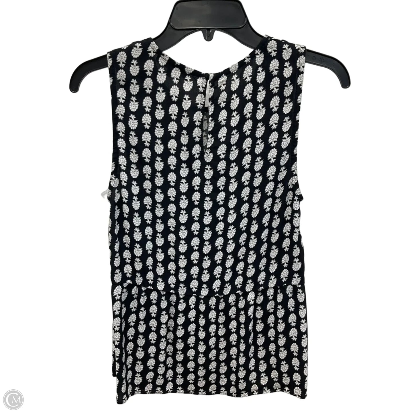 Top Sleeveless By Madewell In Black & White, Size: S