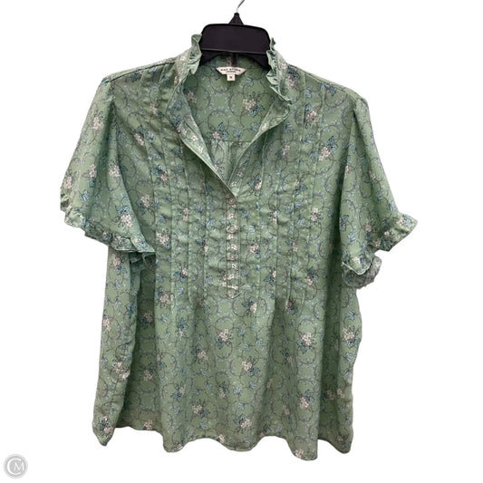 Top Short Sleeve By Max Studio In Green, Size: 1x