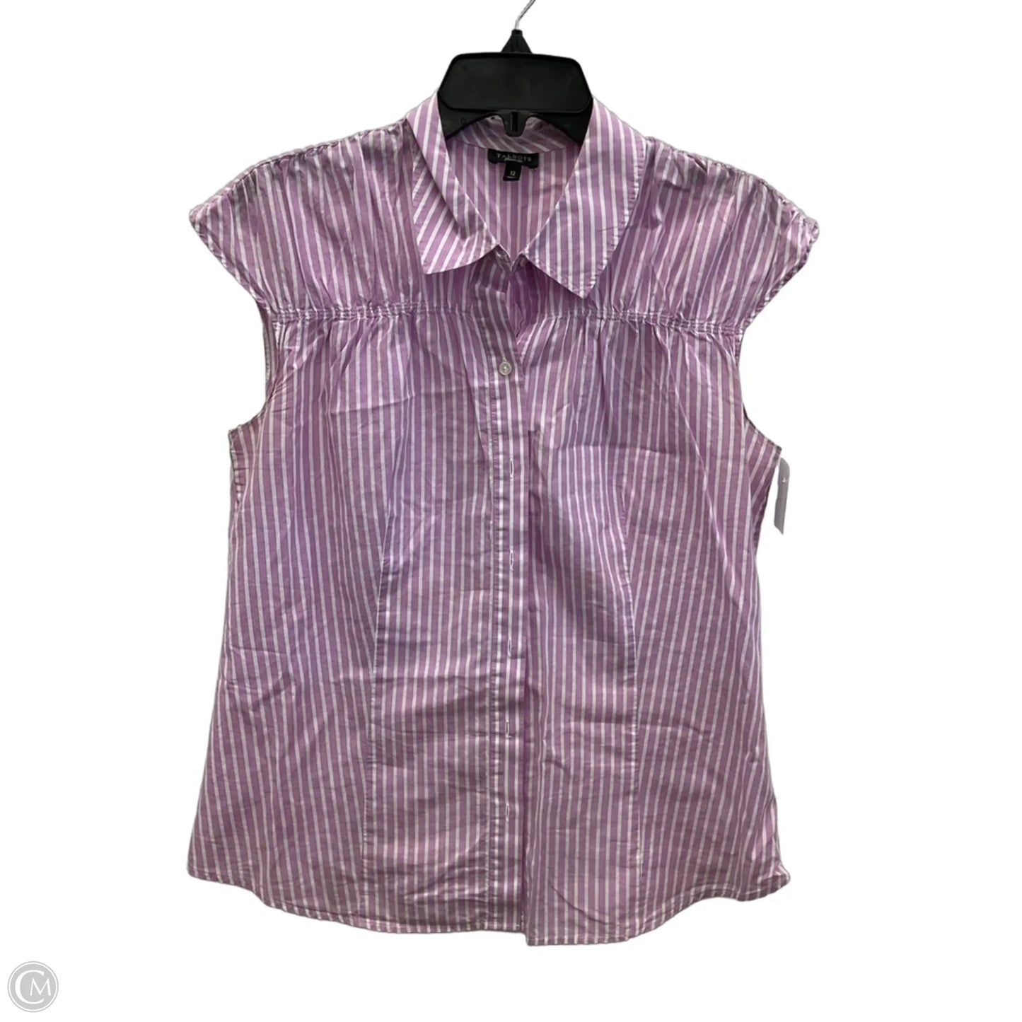 Top Sleeveless By Talbots In Striped Pattern, Size: L