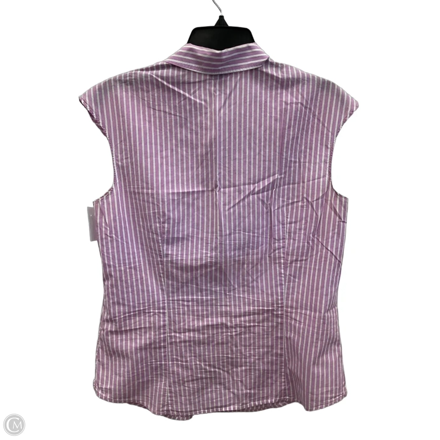 Top Sleeveless By Talbots In Striped Pattern, Size: L