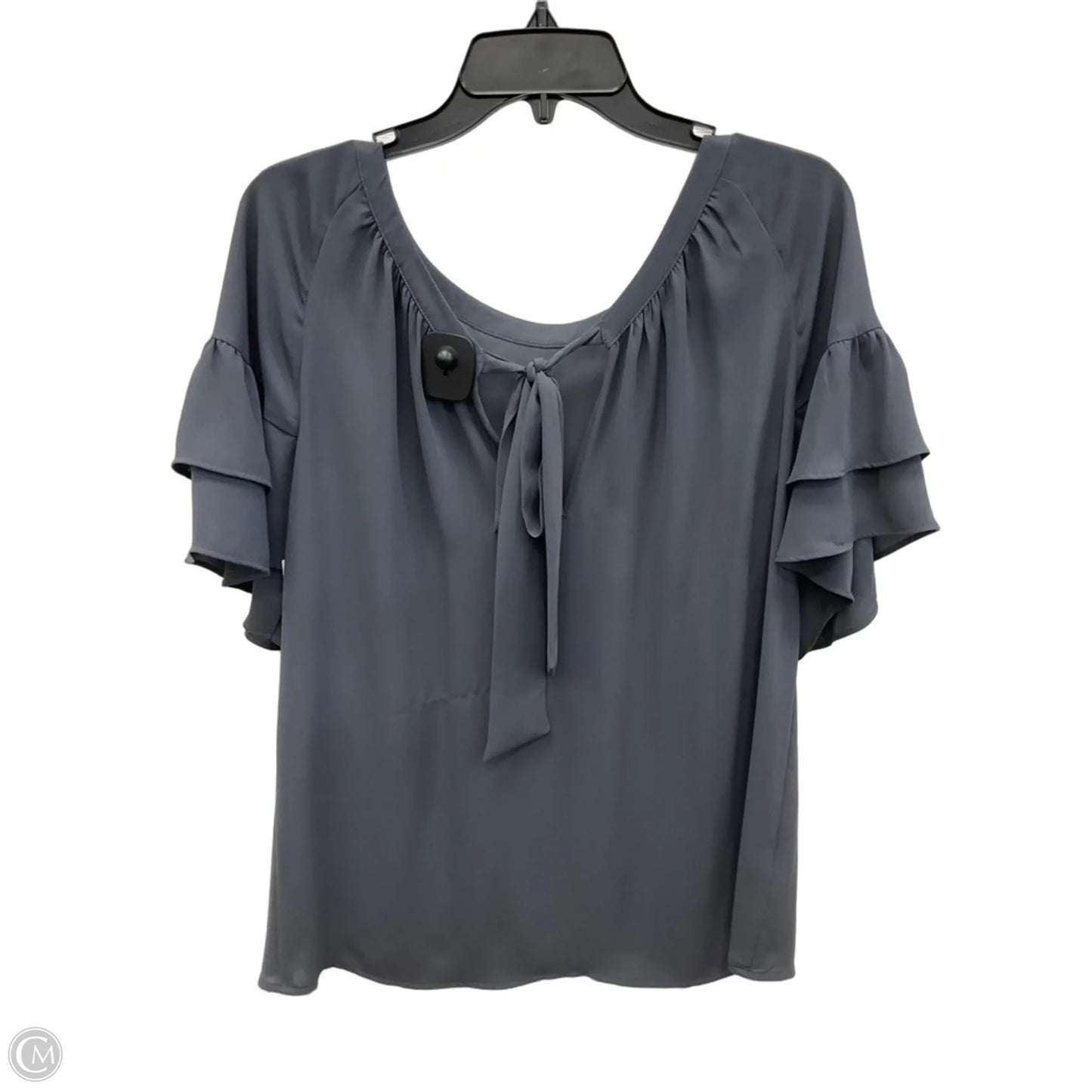 Top Short Sleeve By Loft In Grey, Size: S