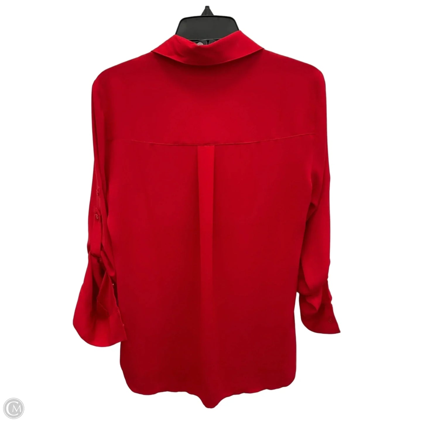 Blouse Long Sleeve By Express In Red, Size: M