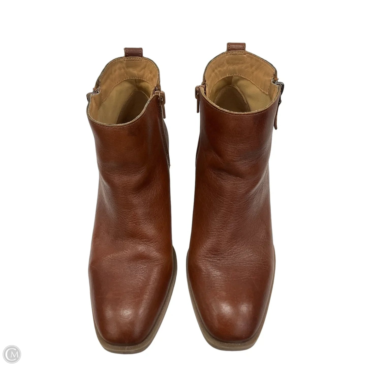Boots Ankle Heels By Crown Vintage In Brown, Size: 8.5