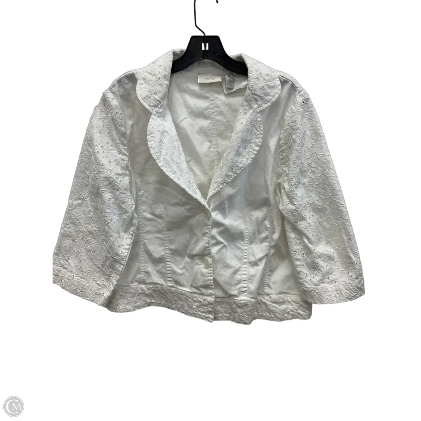Blazer By Chicos In White, Size: Xl
