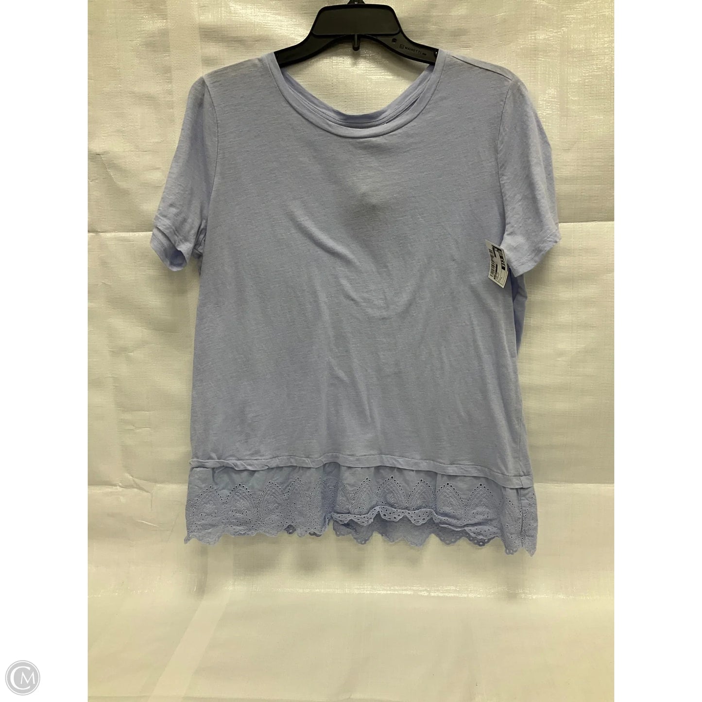 Top Short Sleeve By Loft In Purple, Size: L