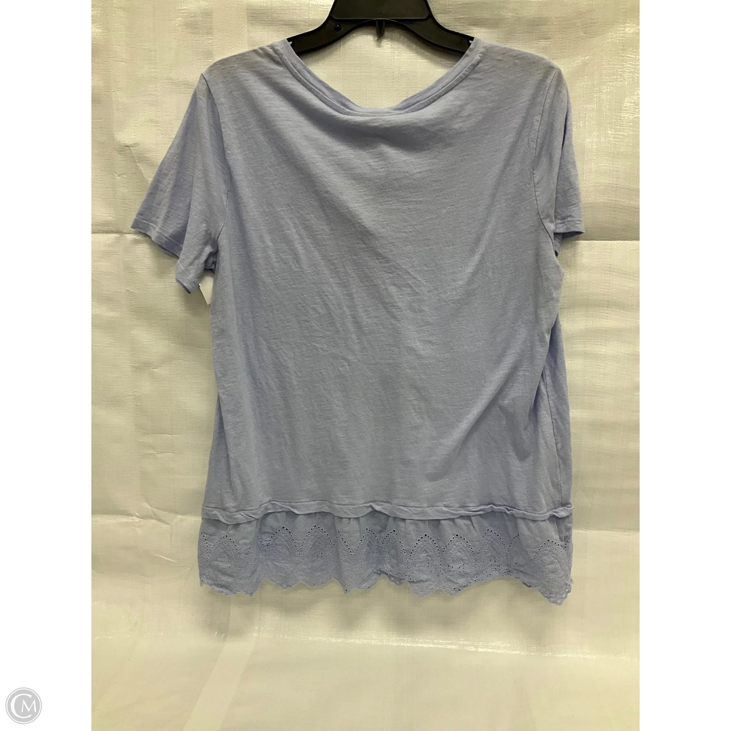 Top Short Sleeve By Loft In Purple, Size: L