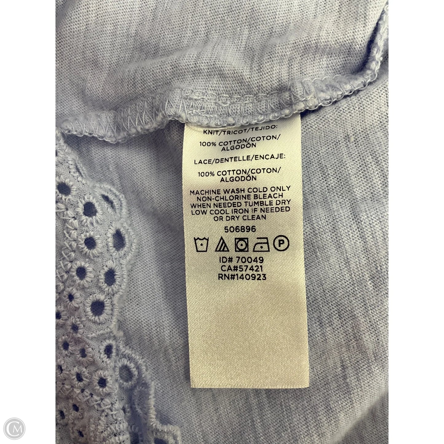 Top Short Sleeve By Loft In Purple, Size: L