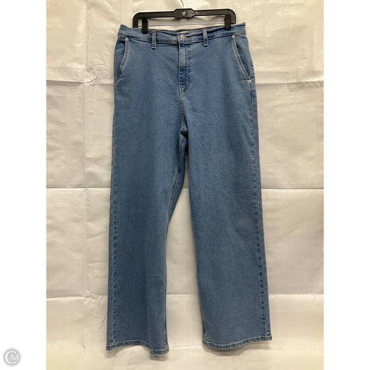 Jeans Straight By Levis In Blue Denim, Size: 14