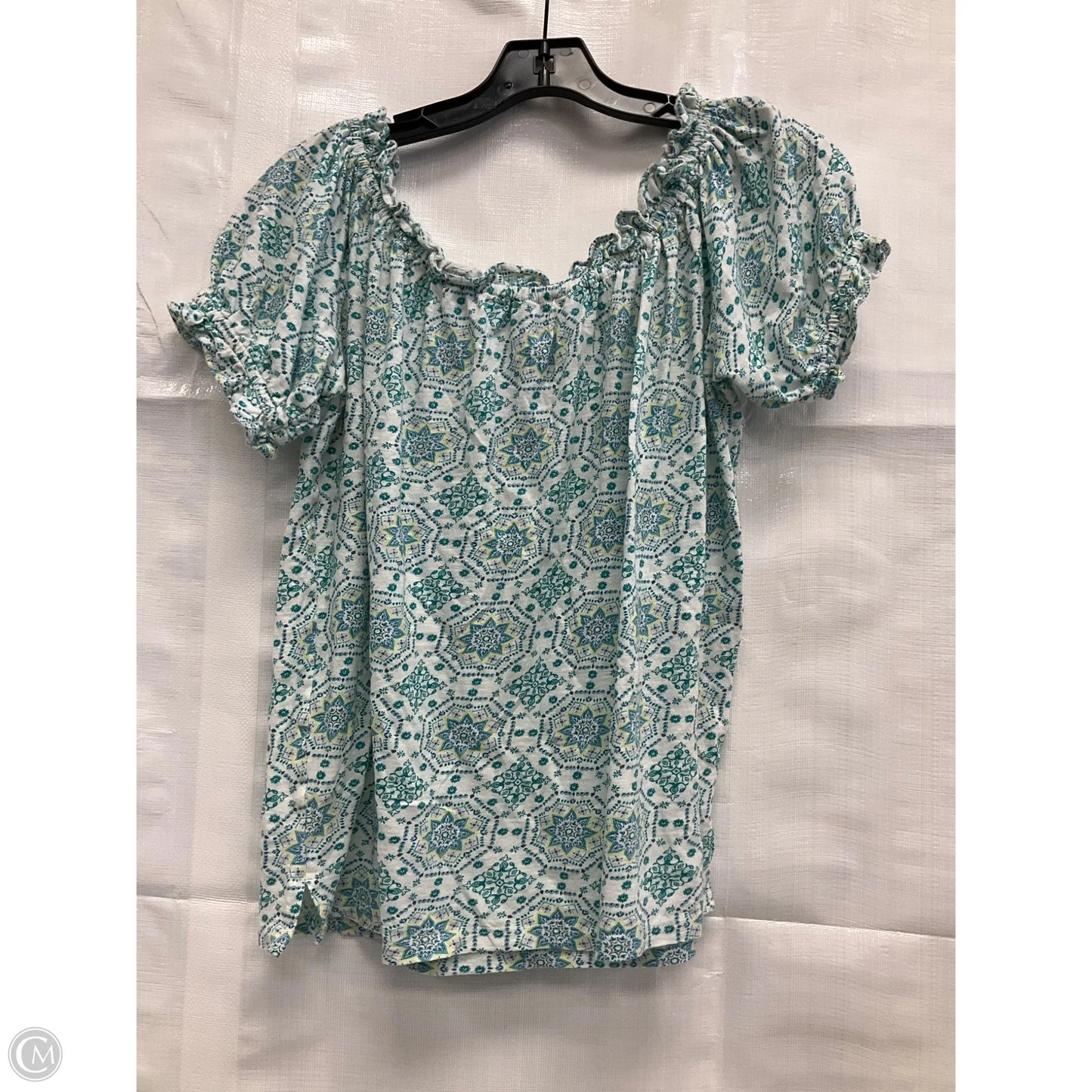 Top Short Sleeve By Loft In Floral Print, Size: S