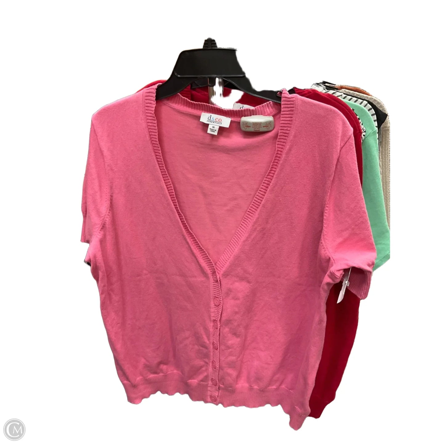 Cardigan By Clothes Mentor In Pink, Size: 1x