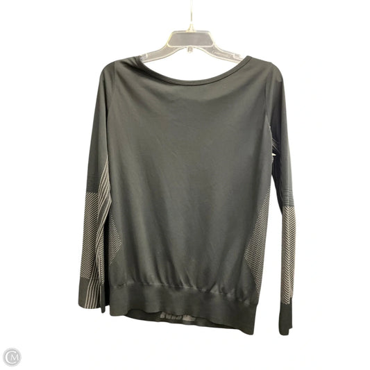Athletic Top Long Sleeve Collar By Nike In Black, Size: M