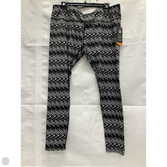 Athletic Leggings Capris By Mta Pro In Black & Blue, Size: Xl