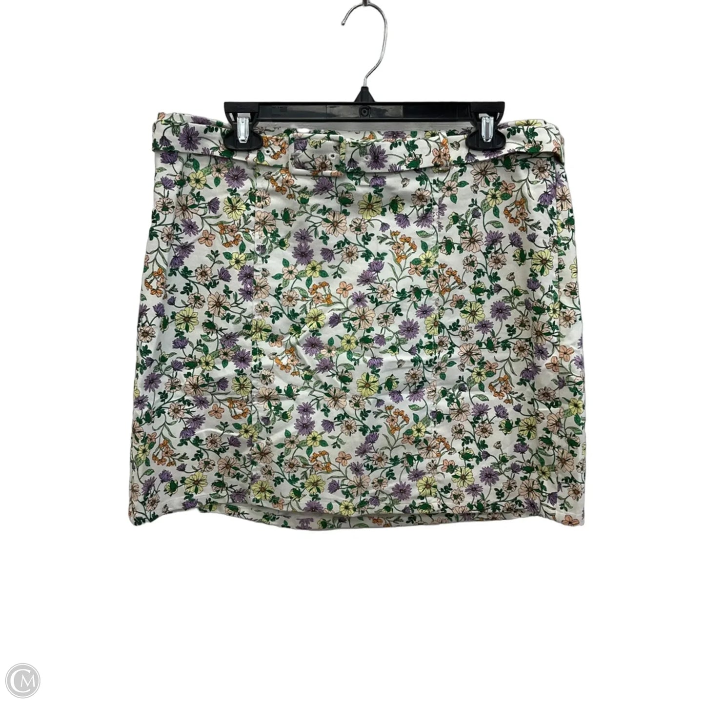 Skirt Midi By Loft In Floral Print, Size: 12