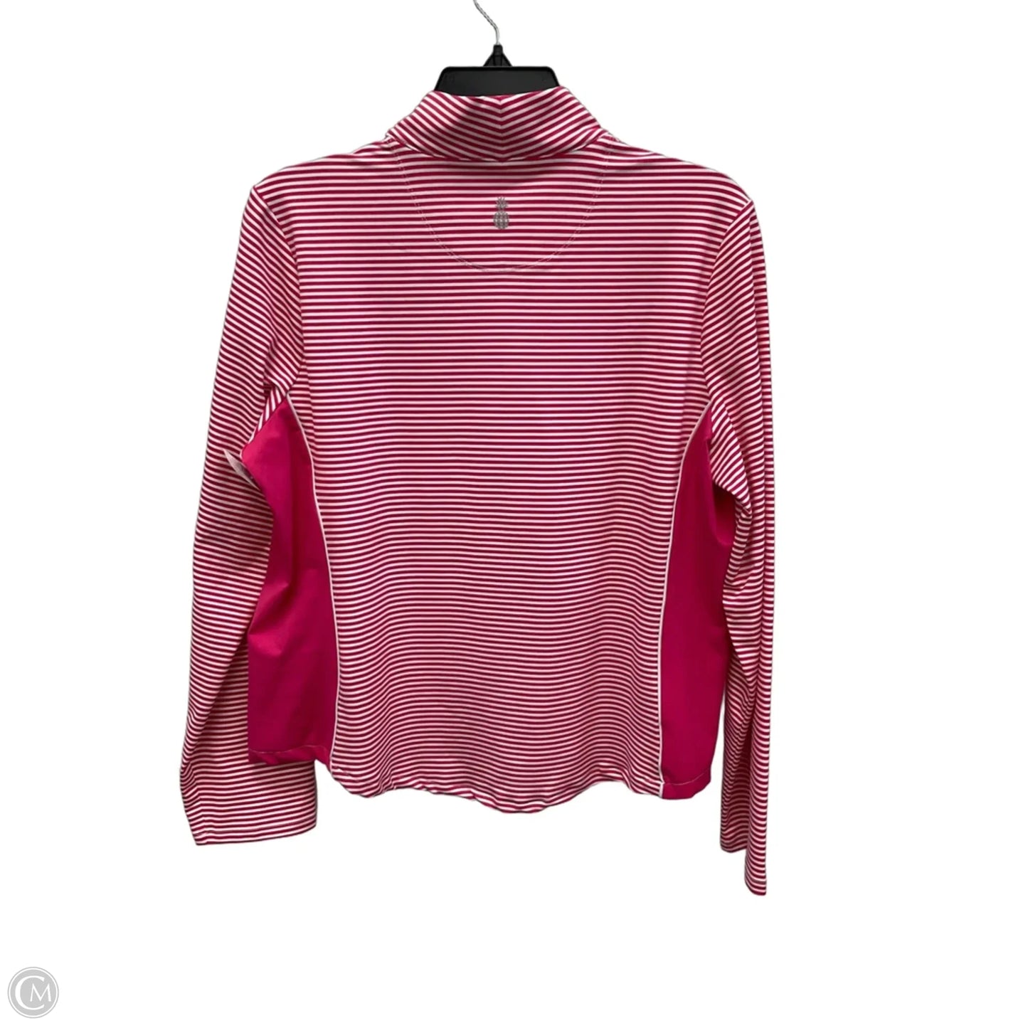 Athletic Top Long Sleeve Crewneck By Tommy Bahama In Pink & White, Size: L