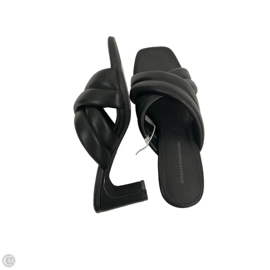 Sandals Heels Block By Amazon Essentials In Black, Size: 6