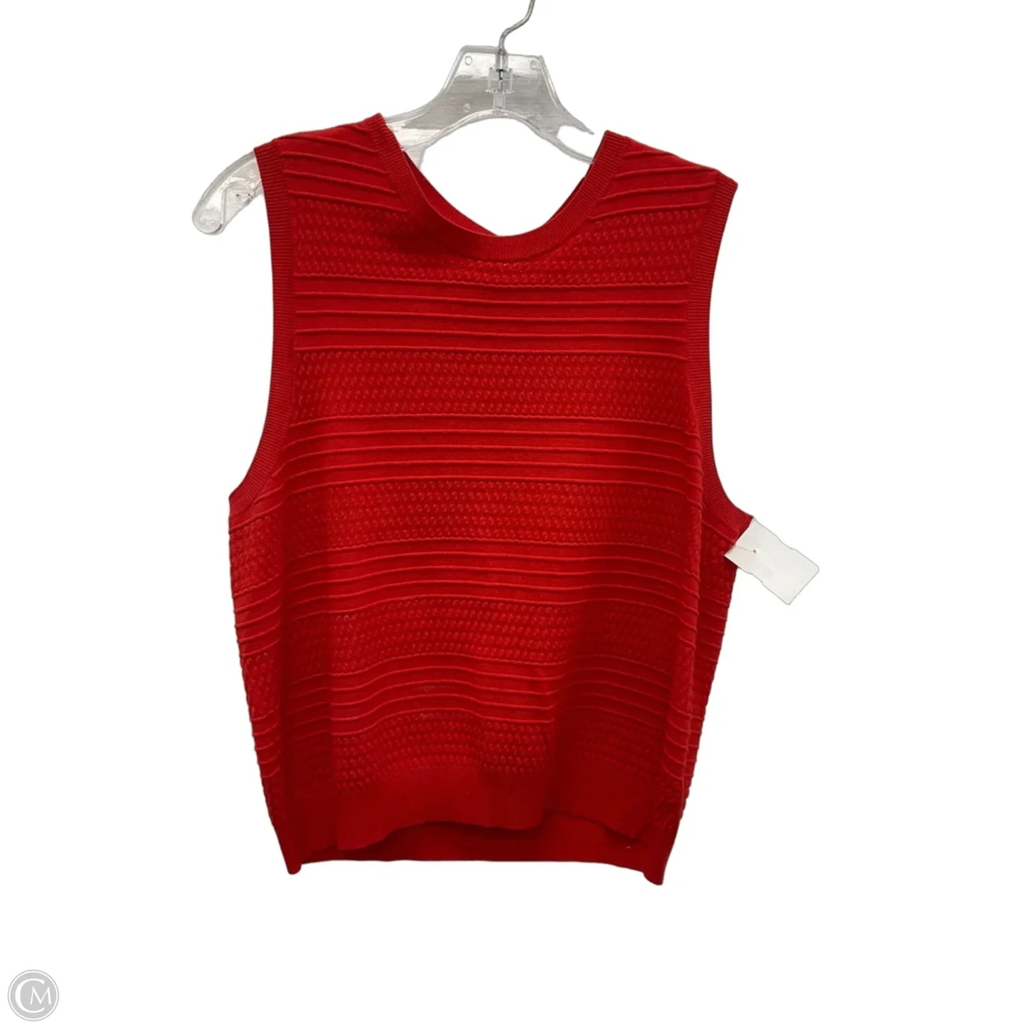 Top Sleeveless By Theory In Orange, Size: L