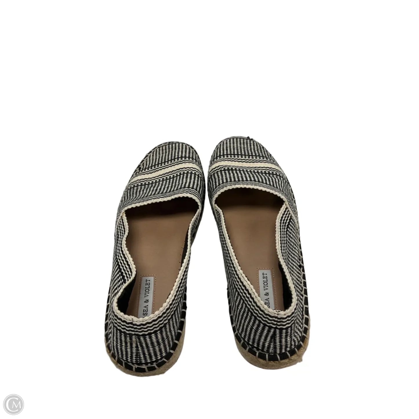 Shoes Flats By Chelsea And Violet In Black & White, Size: 8.5