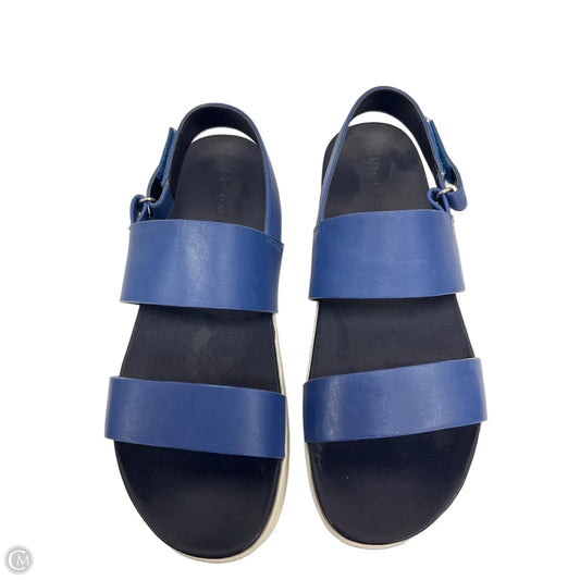 Sandals Heels Wedge By H For Halston In Navy, Size: 7.5