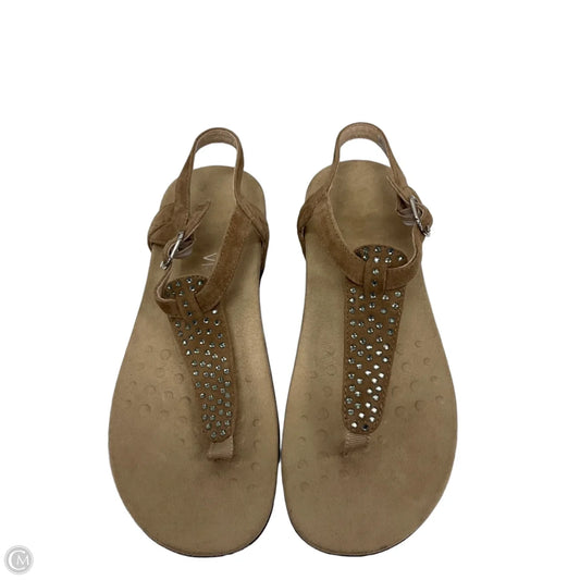 Sandals Flats By Vionic In Tan, Size: 7