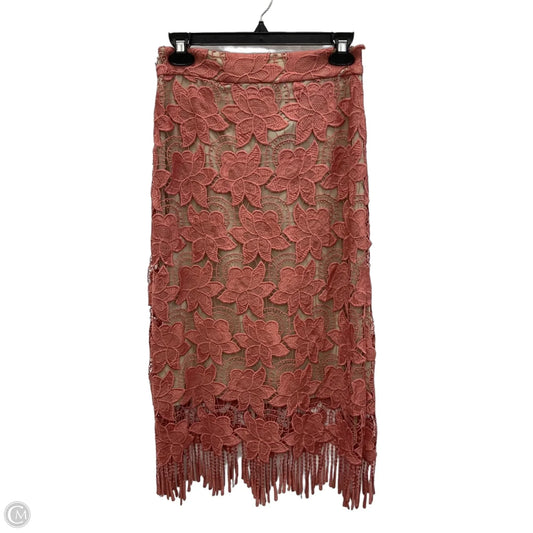 Skirt Designer By Alice + Olivia In Pink & Tan, Size: S