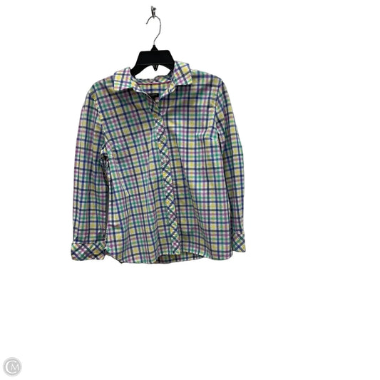 Blouse Long Sleeve By Talbots In Blue & Green, Size: Lp