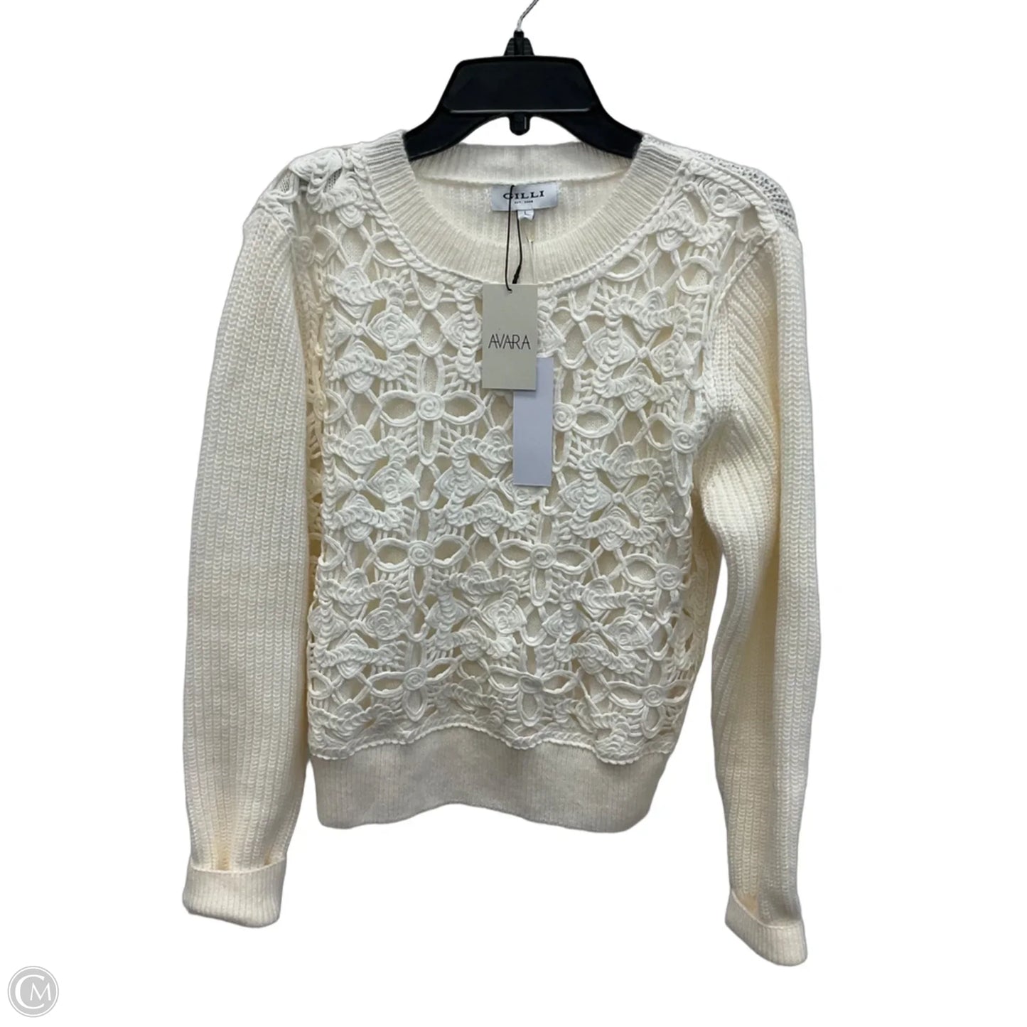Sweater By Gilli In White, Size: L