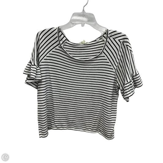 Top Short Sleeve By Max Studio In Black & White, Size: Xl