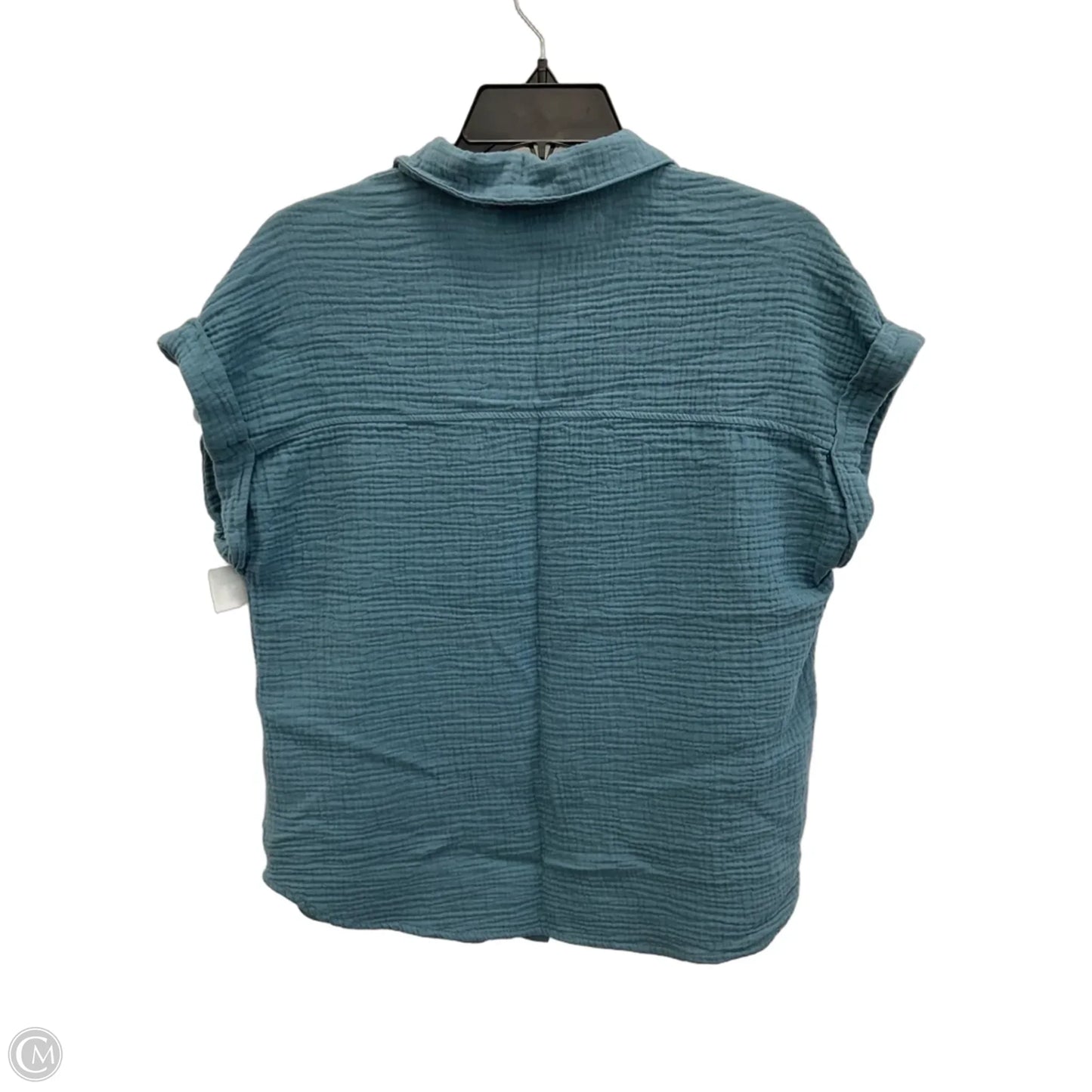 Blouse Short Sleeve By Jessica Simpson In Blue, Size: S