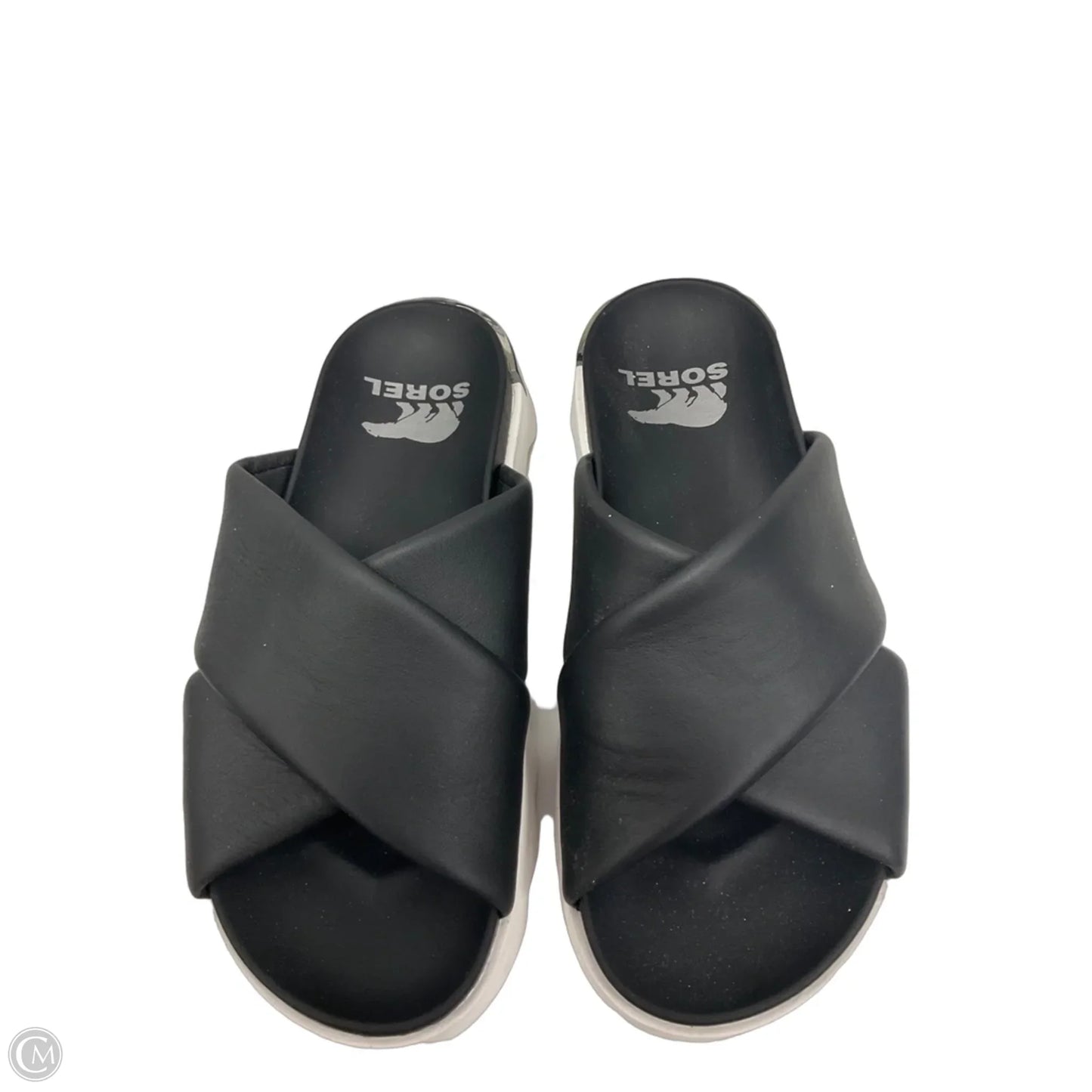 Sandals Flats By Sorel In Black & White, Size: 6.5