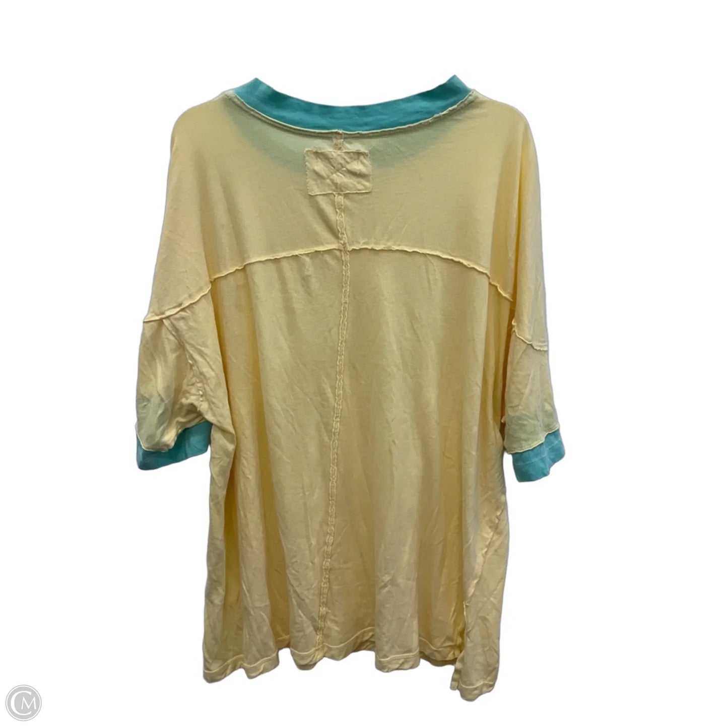 Top Short Sleeve By We The Free In Blue & Yellow, Size: Xl