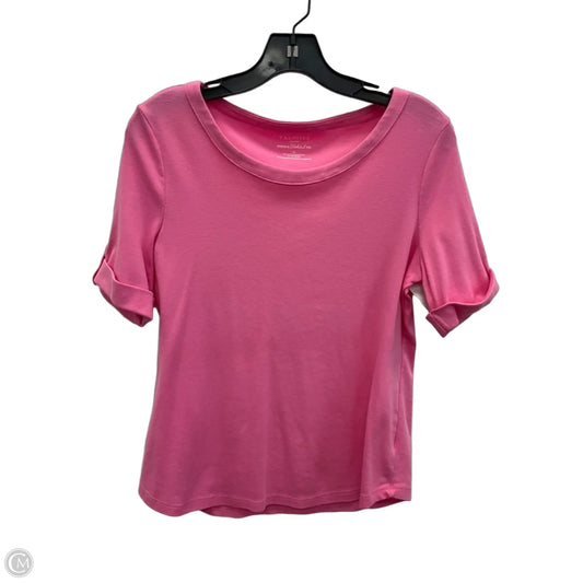 Top Short Sleeve By Talbots In Pink, Size: Lp