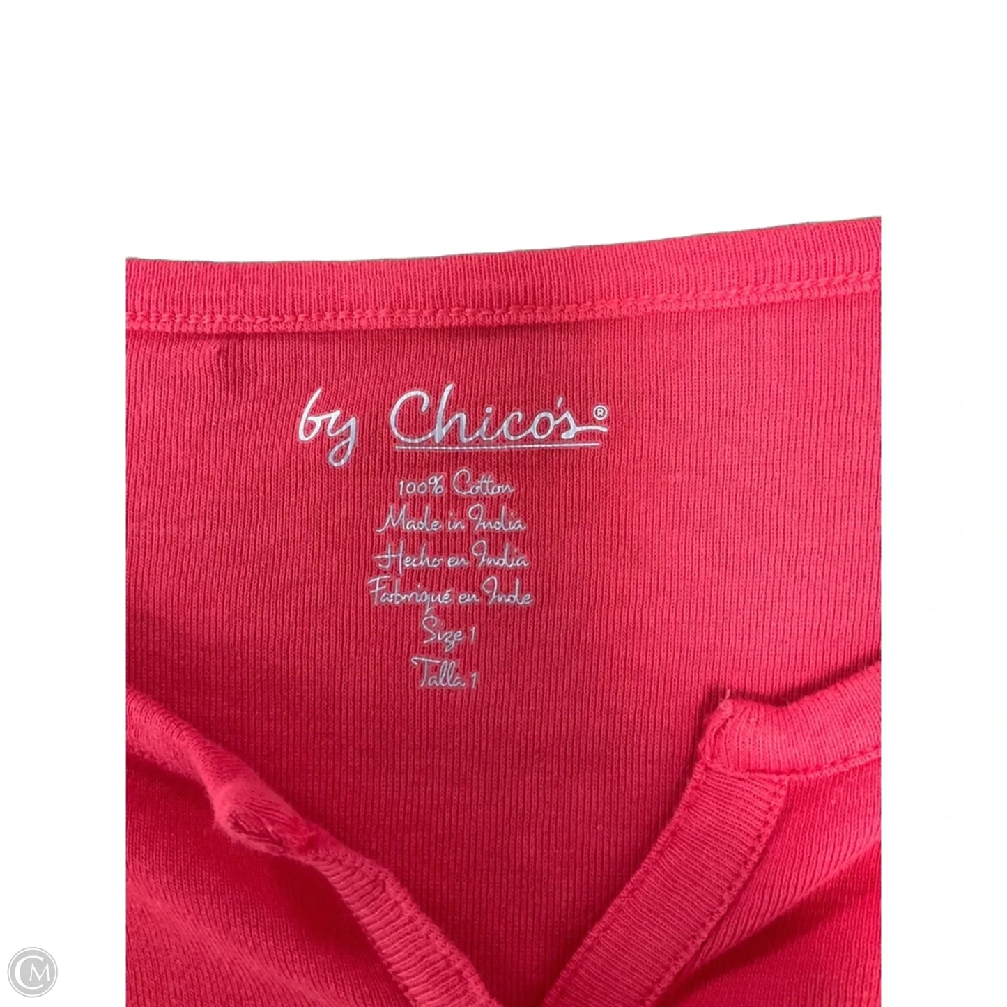 Top Short Sleeve By Chicos In Red, Size: M