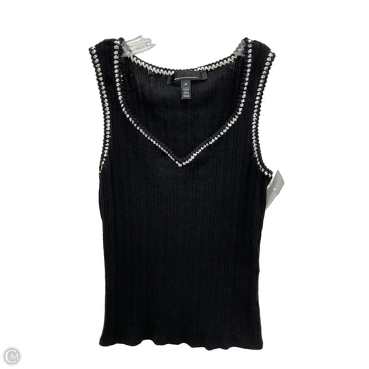 Top Sleeveless Basic By White House Black Market In Black & White, Size: M