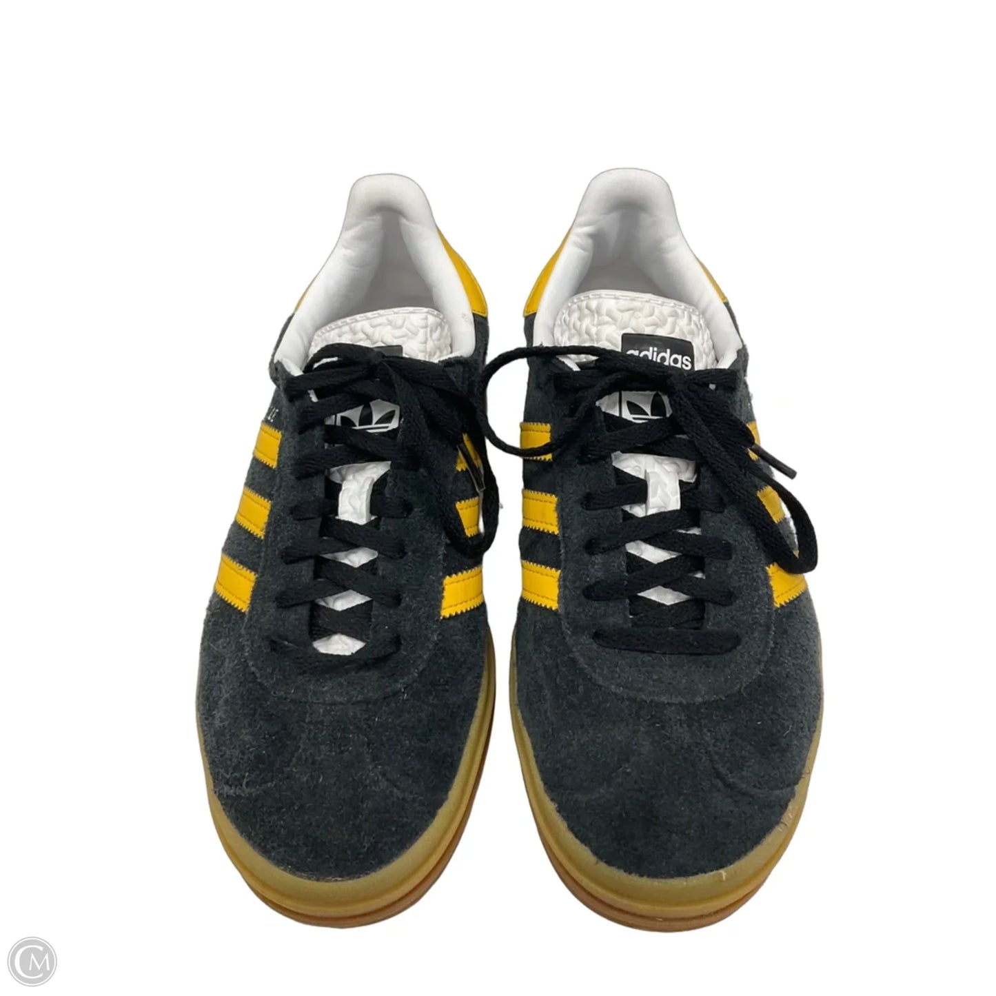 Shoes Sneakers By Adidas In Black & Yellow, Size: 7