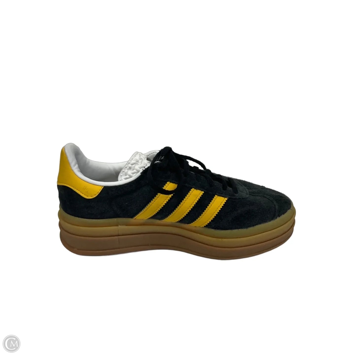Shoes Sneakers By Adidas In Black & Yellow, Size: 7