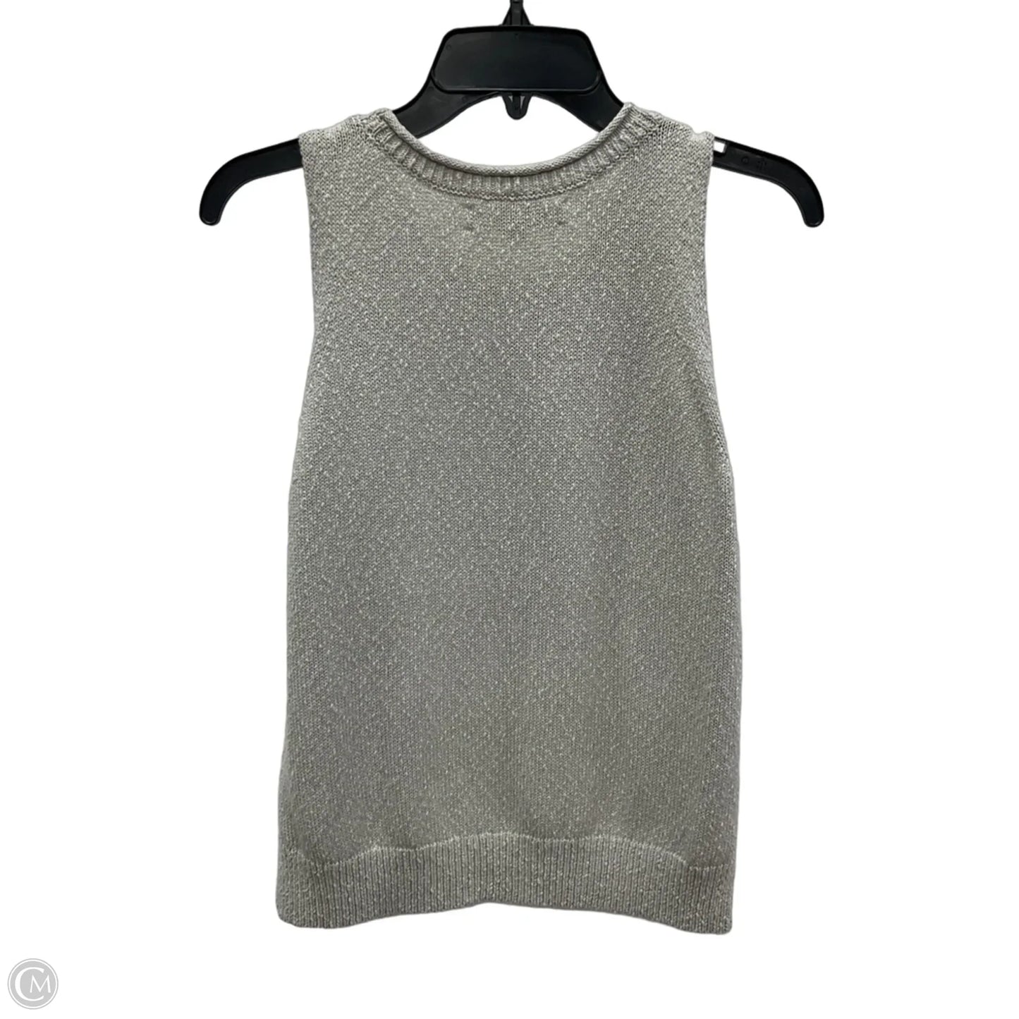 Top Sleeveless By Loft In Grey, Size: M