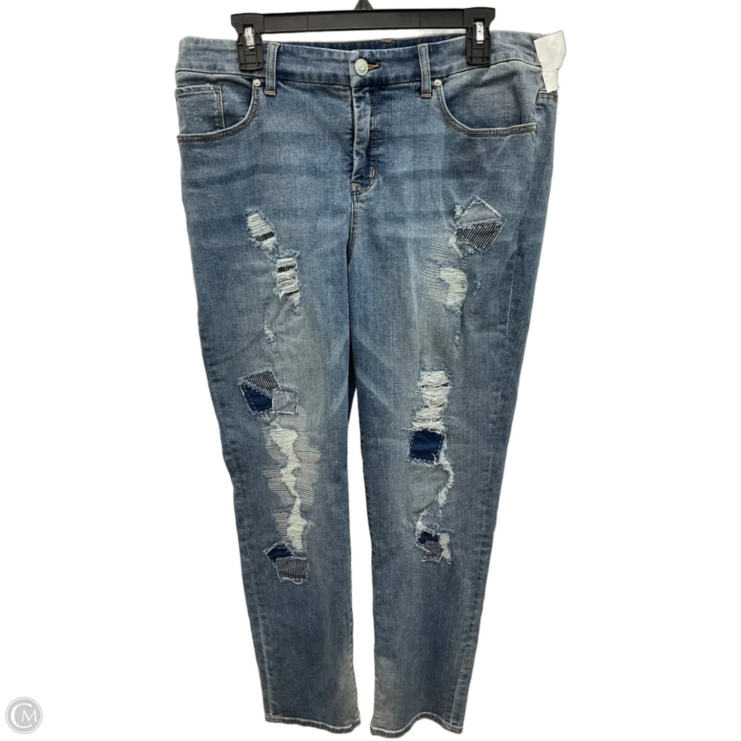 Jeans Boyfriend By Chicos In Blue Denim, Size: 12