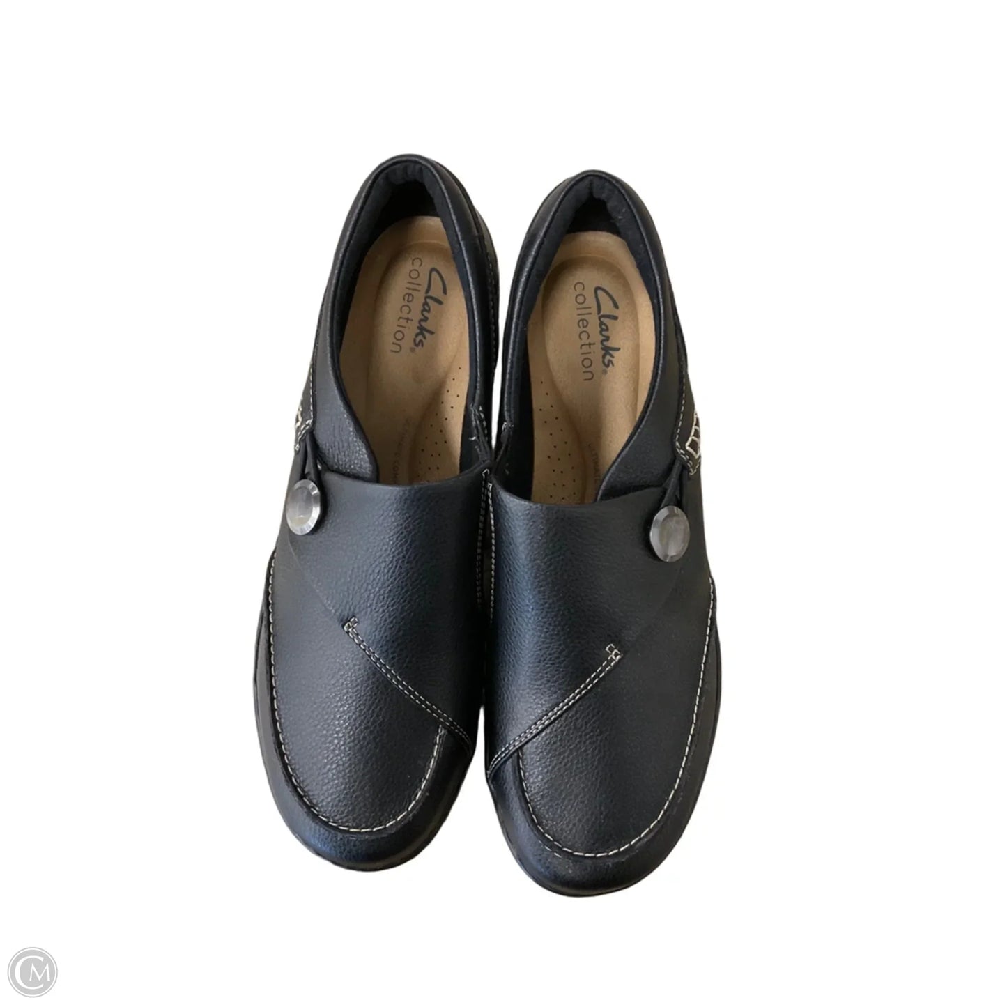 Shoes Flats By Clarks In Black, Size: 8