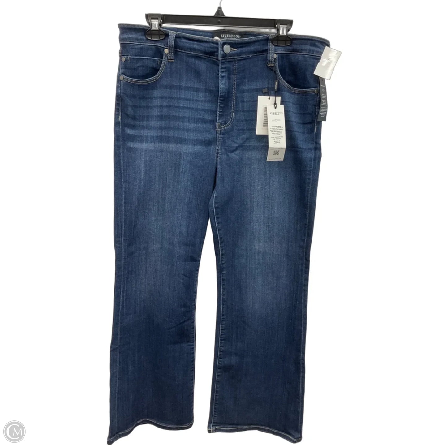 Jeans Boot Cut By Liverpool In Blue Denim, Size: 16