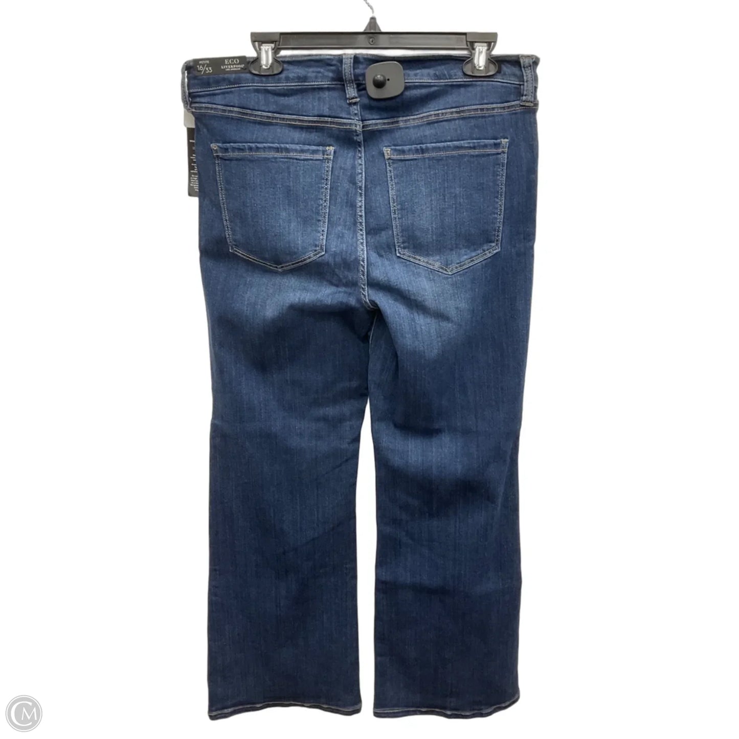 Jeans Boot Cut By Liverpool In Blue Denim, Size: 16
