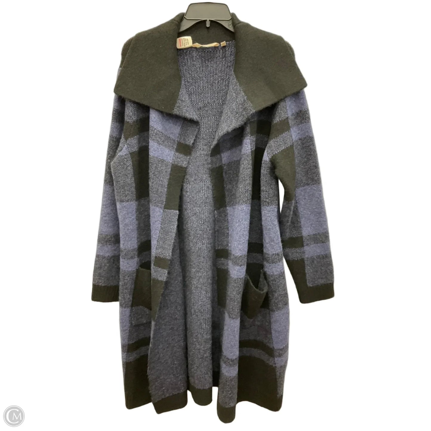 Cardigan By Soft Surroundings In Black & Blue, Size: L