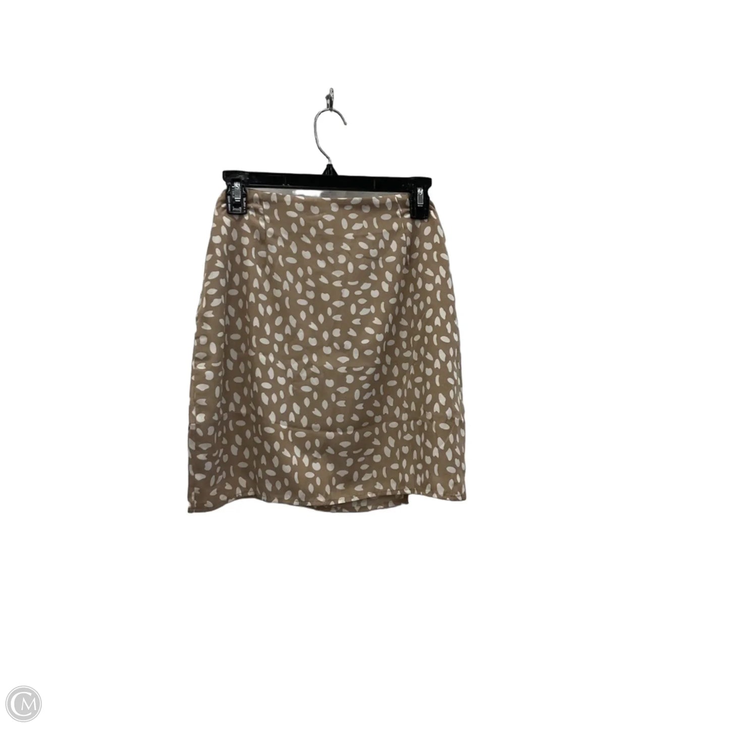 Skirt Midi By Sage In Tan & White, Size: L