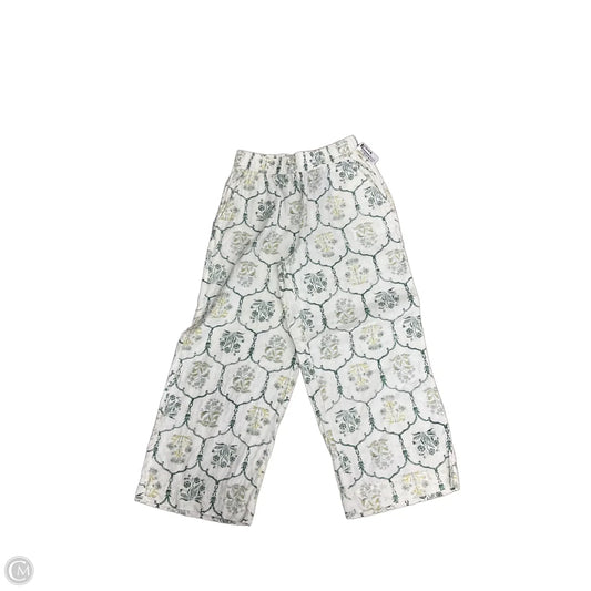 Pants Linen By Rachel Zoe In Green & White, Size: S