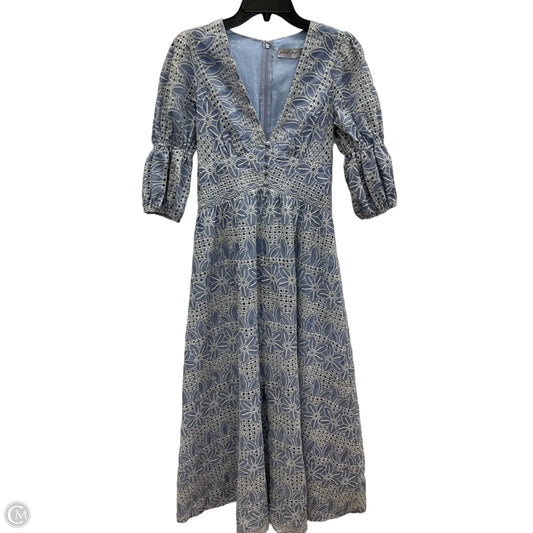 Dress Casual Maxi By Petal & Pup In Blue & White, Size: S