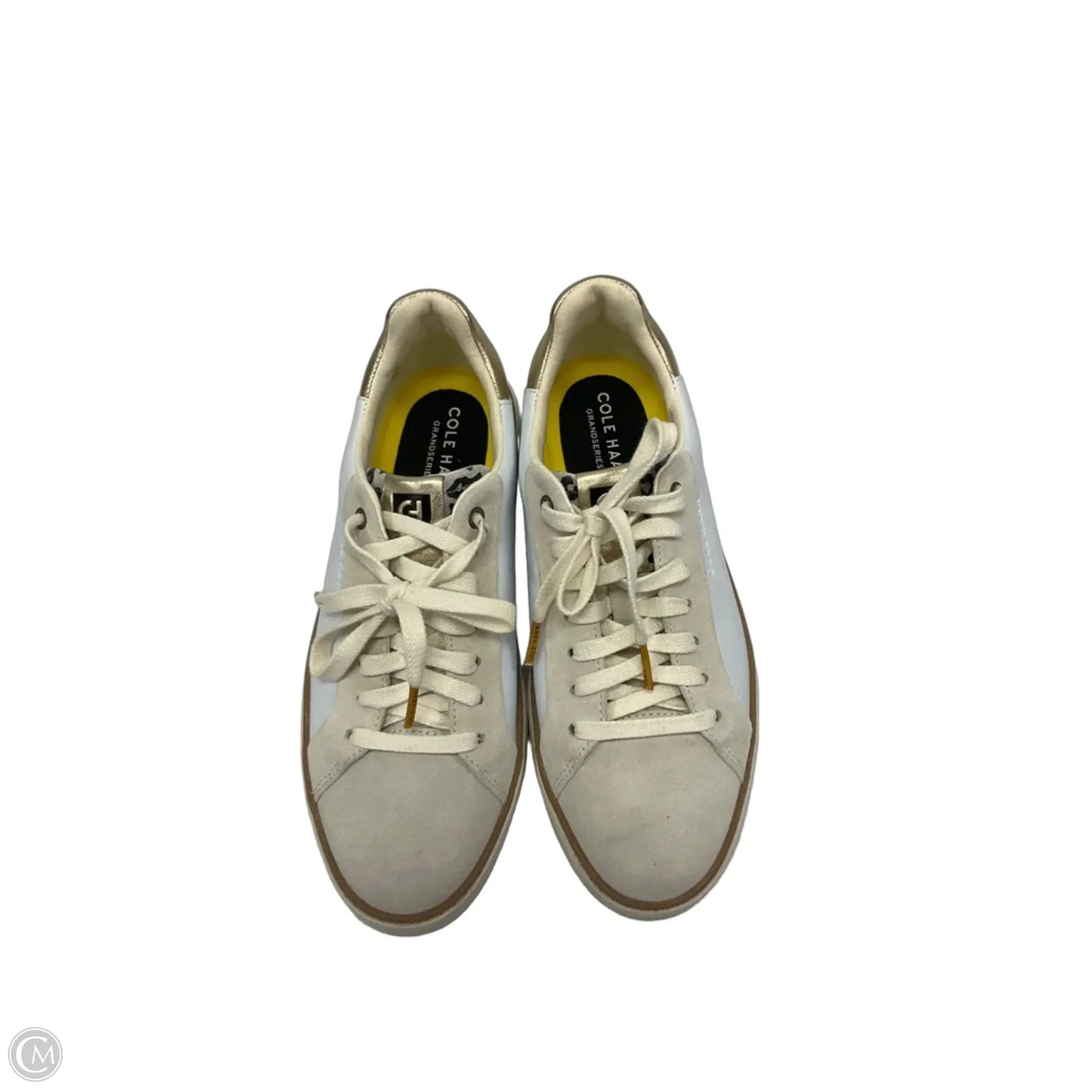 Shoes Sneakers By Cole-haan In Gold & White, Size: 7.5