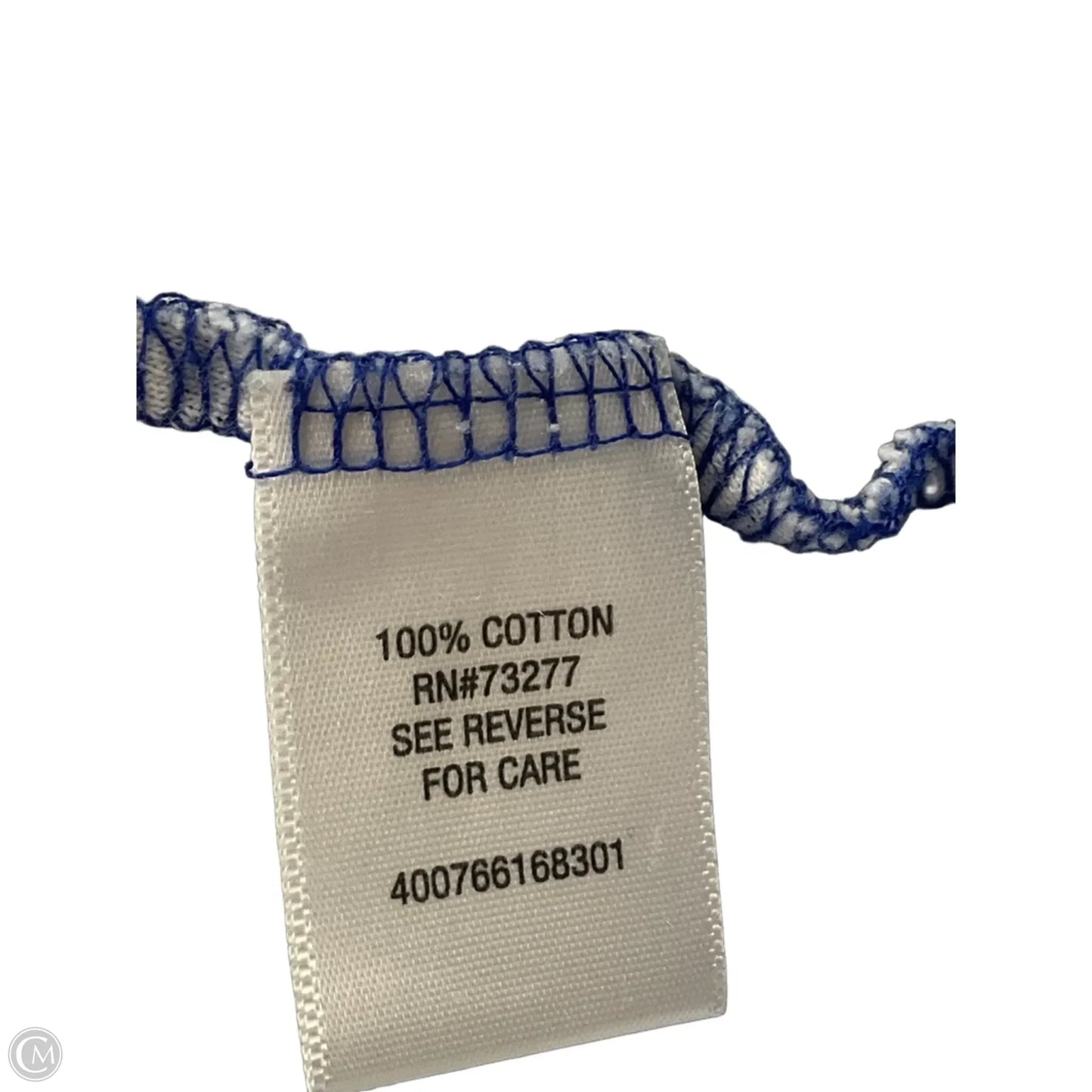 Top Sleeveless Basic By Croft And Barrow In Blue & White, Size: L